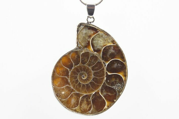 Fossil Ammonite Pendant - Million Years Old #306431